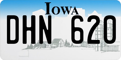 IA license plate DHN620