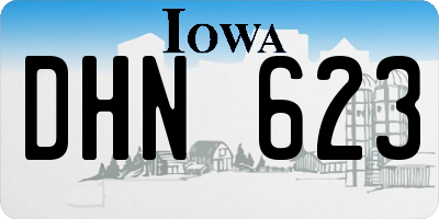 IA license plate DHN623