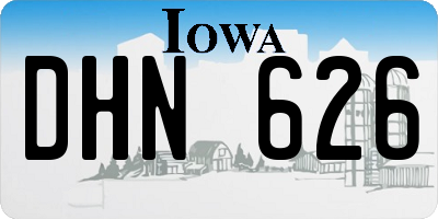 IA license plate DHN626