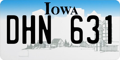 IA license plate DHN631