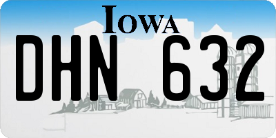 IA license plate DHN632