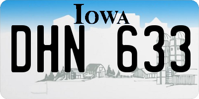 IA license plate DHN633