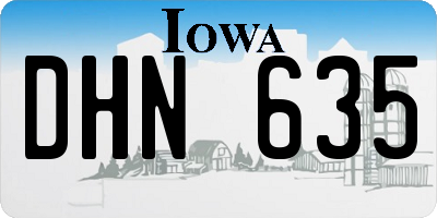 IA license plate DHN635