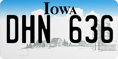 IA license plate DHN636