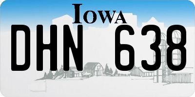 IA license plate DHN638