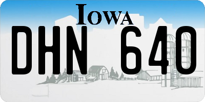 IA license plate DHN640