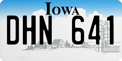 IA license plate DHN641