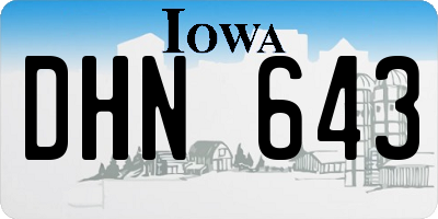 IA license plate DHN643