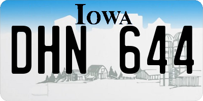 IA license plate DHN644