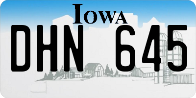 IA license plate DHN645