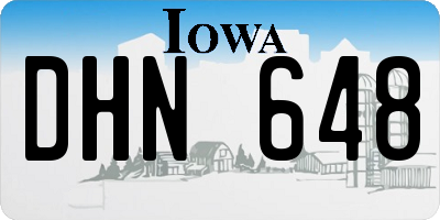 IA license plate DHN648