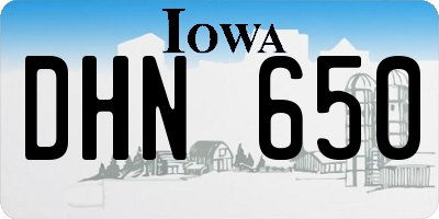 IA license plate DHN650