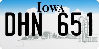 IA license plate DHN651