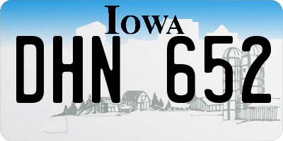 IA license plate DHN652