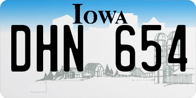 IA license plate DHN654