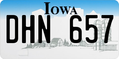 IA license plate DHN657