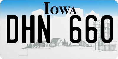 IA license plate DHN660