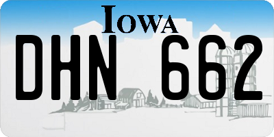 IA license plate DHN662