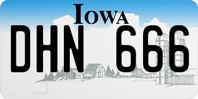 IA license plate DHN666