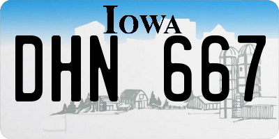 IA license plate DHN667