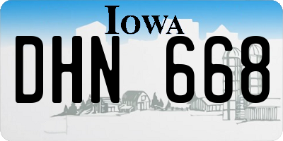 IA license plate DHN668