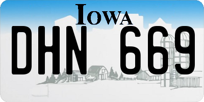 IA license plate DHN669