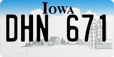 IA license plate DHN671