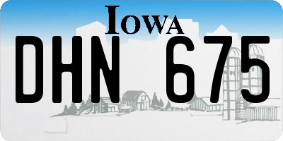 IA license plate DHN675