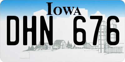 IA license plate DHN676