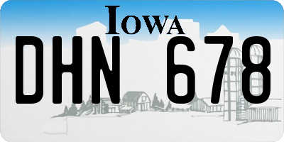 IA license plate DHN678