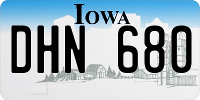 IA license plate DHN680