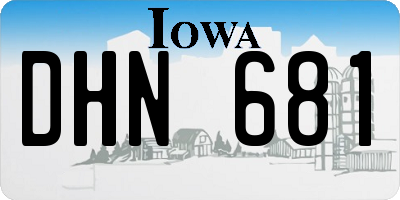 IA license plate DHN681