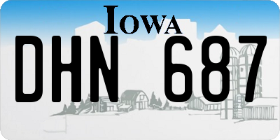 IA license plate DHN687