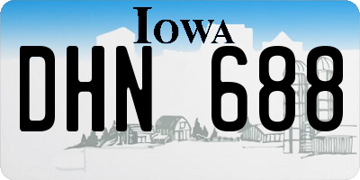 IA license plate DHN688