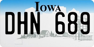 IA license plate DHN689