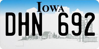 IA license plate DHN692