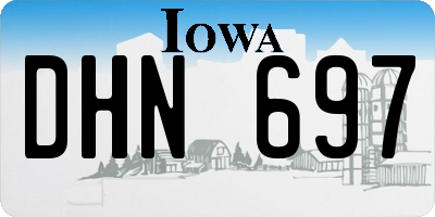 IA license plate DHN697