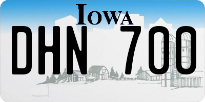 IA license plate DHN700