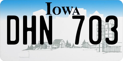 IA license plate DHN703