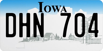 IA license plate DHN704