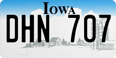 IA license plate DHN707