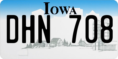 IA license plate DHN708