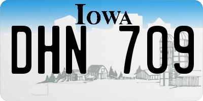 IA license plate DHN709