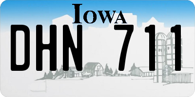 IA license plate DHN711