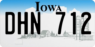 IA license plate DHN712