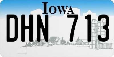 IA license plate DHN713