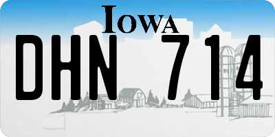 IA license plate DHN714