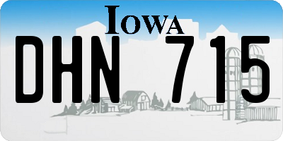 IA license plate DHN715