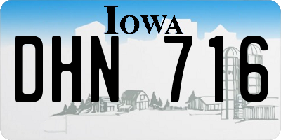 IA license plate DHN716