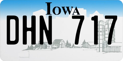 IA license plate DHN717